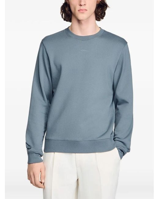 Sandro Gray Logo Sweatshirt for men
