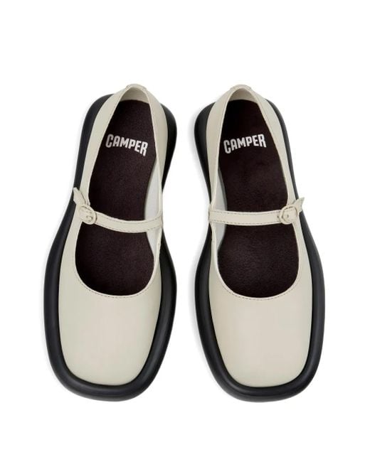 Camper White Onda Ballet Flats
