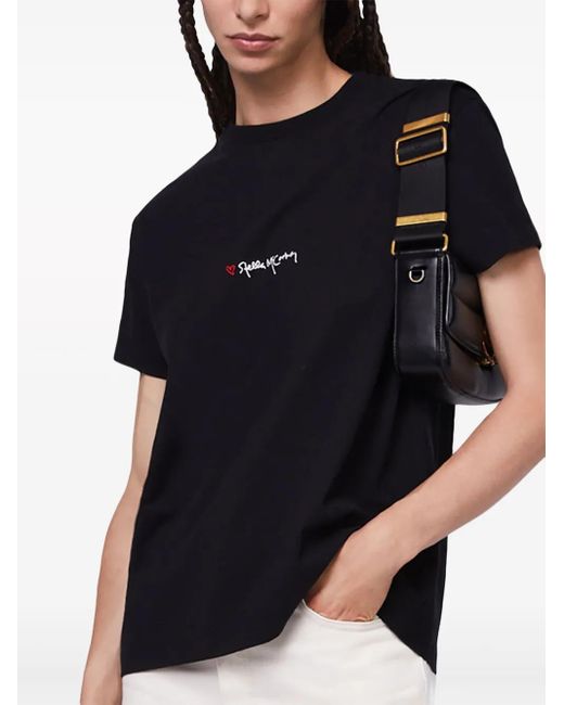 Stella McCartney Black Iconics Love Cotton T-Shirt