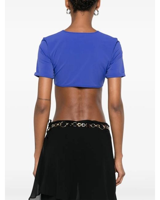 Christopher Esber Blue U-Prong Short-Sleeve Top
