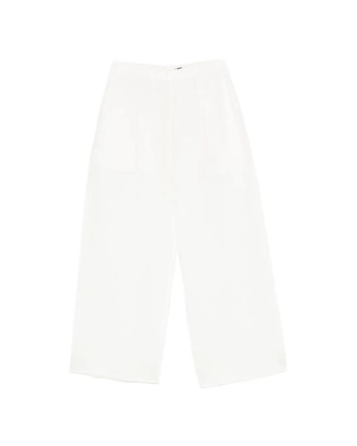 Sofie D'Hoore White Pavon Wide-Leg Trousers