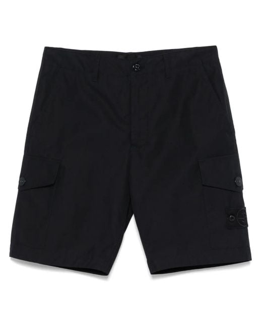 Stone Island Black 'Ghost' Regular Bermuda Shorts for men