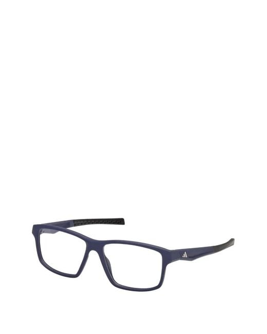 Adidas Black Rectangle-Frame Glasses for men