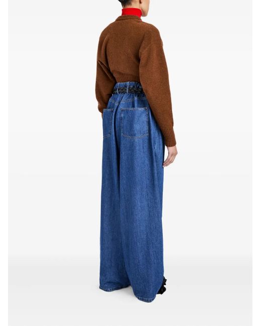 Proenza Schouler Brown Randi Ribbed-Knit Sweater