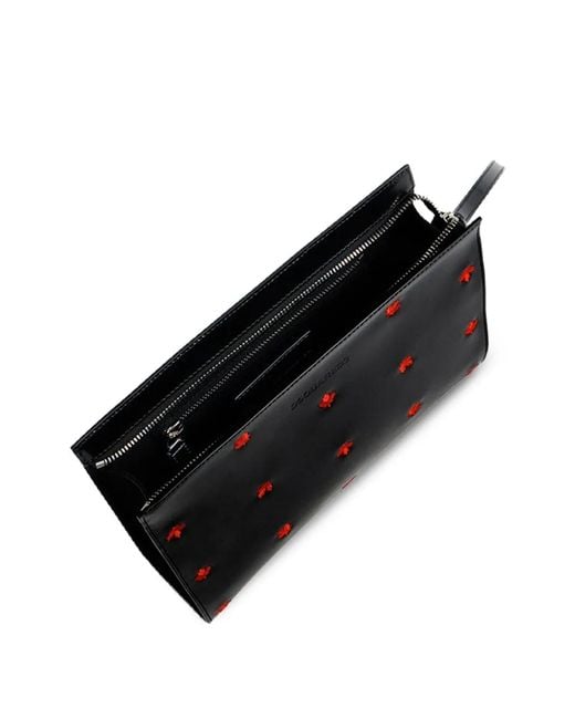 DSquared² Black Maple-Leaf Leather Tote Bag for men
