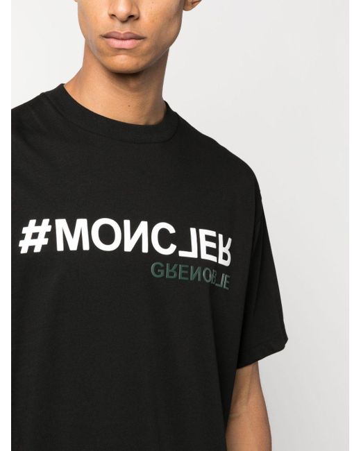 3 MONCLER GRENOBLE T-shirt Met Logoprint in het Black voor heren