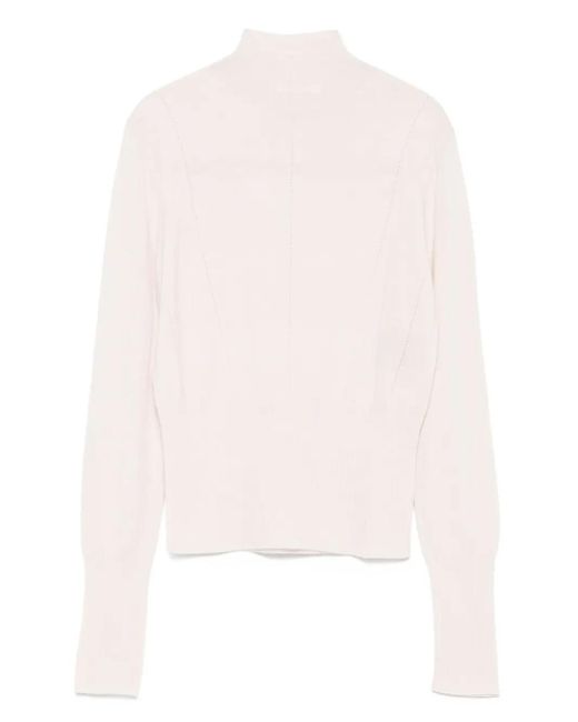 Jersey de lana con cuello alto Patrizia Pepe de color White