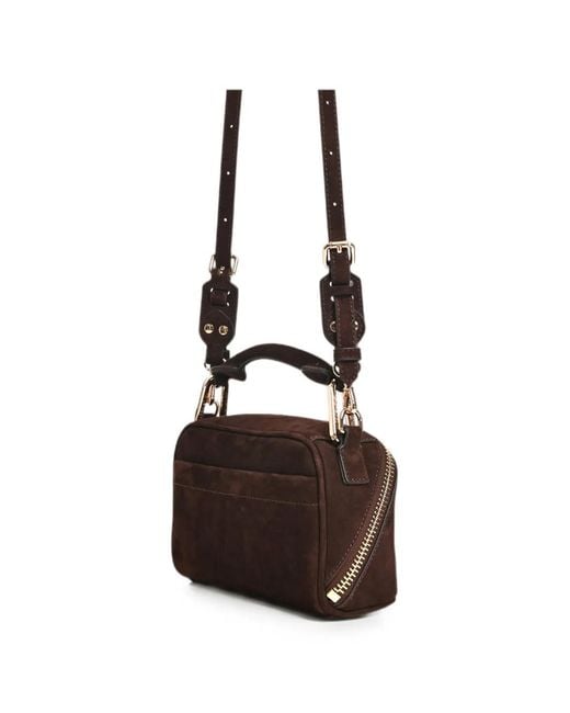 Essentiel Antwerp Black Mini Kyla Suede Shoulder Bag
