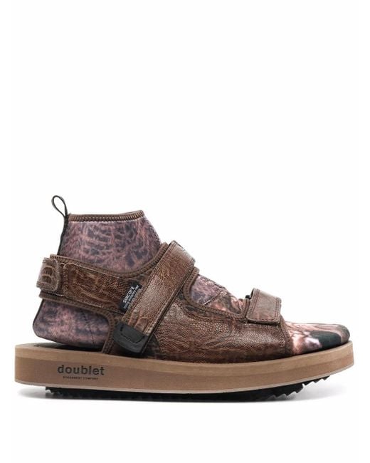 Doublet Brown Dinossaur Layered Sandals for men