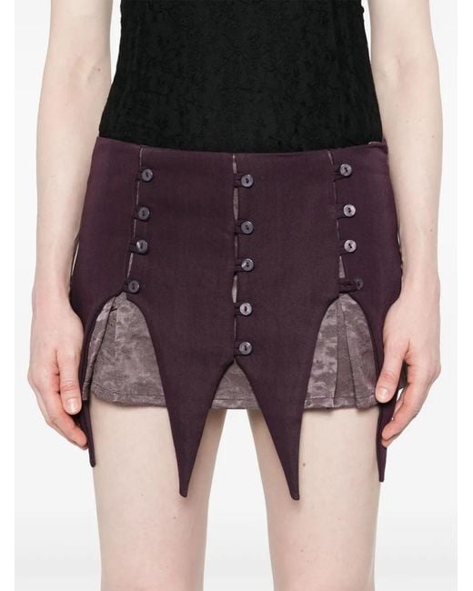 AVAVAV Purple Panel Mini Skirt