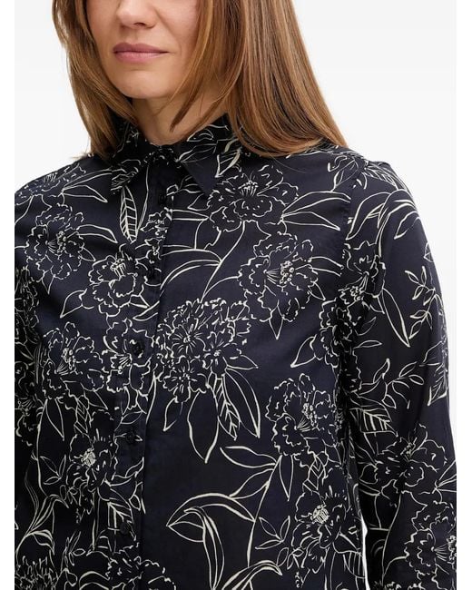 Gant Black Floral Buttoned Shirt