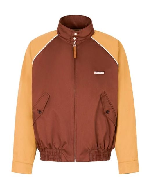 Marni Brown Zip Raglan-Sleeve Jacket for men