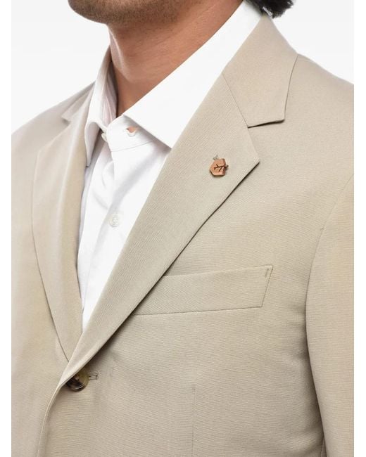 Corneliani Natural Circle Pin-Detail Blazer for men
