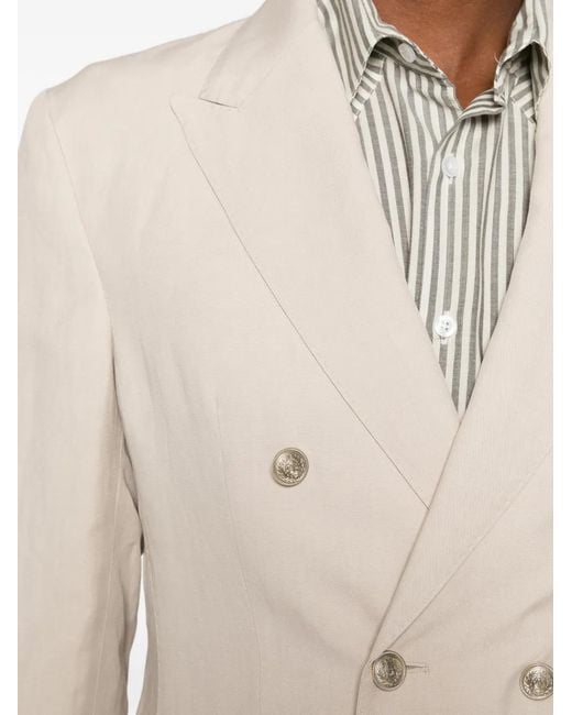 Eleventy White Double-Breasted Jacket for men