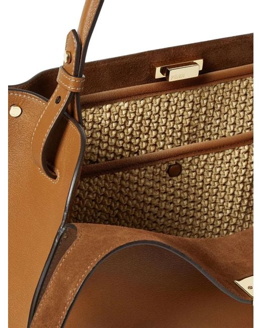 Fendi Brown Medium Way Leather Tote Bag