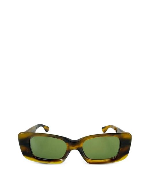 Chrome Hearts Green Estrel La Rectangle-Frame Sunglasses for men