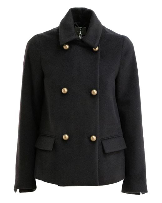 Chaqueta con doble botonadura dorada Kiltie de color Black