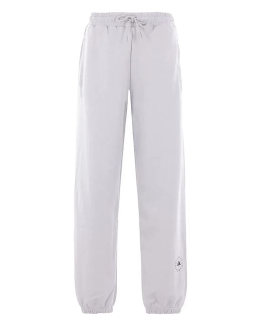Adidas By Stella McCartney Gray Logo-Detail Drawstring Track Pants