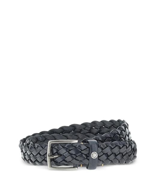 Paul & Shark Gray Braided Leather Belt for men