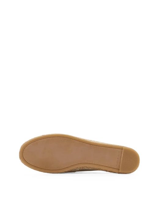 Tory Burch White Eleanor Logo-Plaque Espadrilles