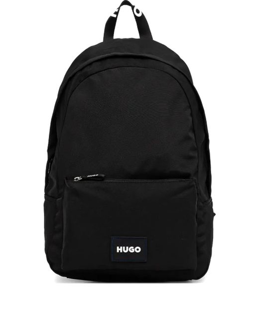 Zaino Con Logo di HUGO in Black da Uomo