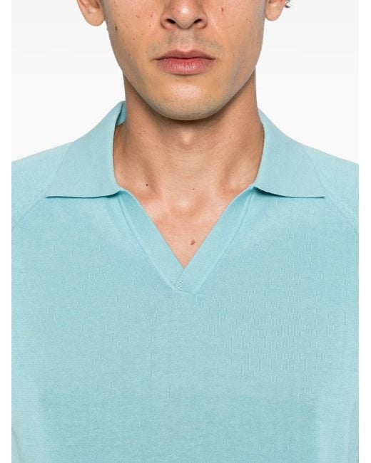 Jeordie's Blue V-Neck T-Shirt for men