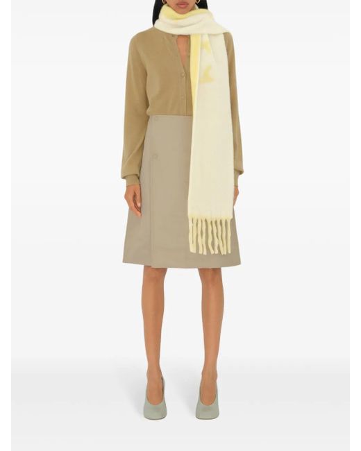 Burberry Metallic Logo-Intarsia Reversible Scarf