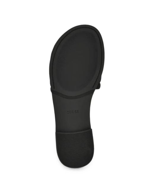 Guess Black Elysone Logo Sandals