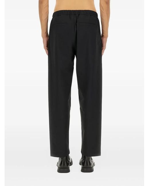 Herno Black Elasticated-Waist Trousers for men