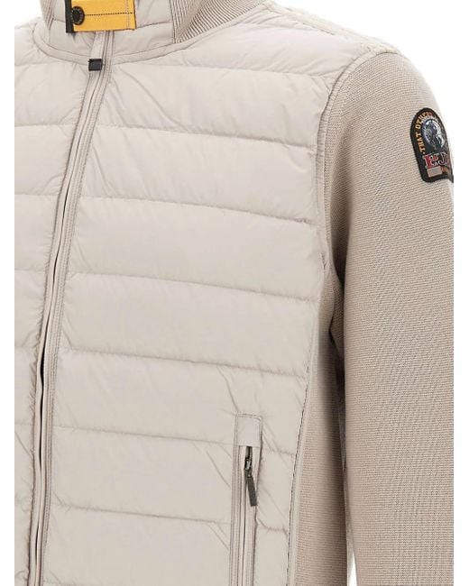 Parajumpers White Zip Pockets Hybrid Sweater for men