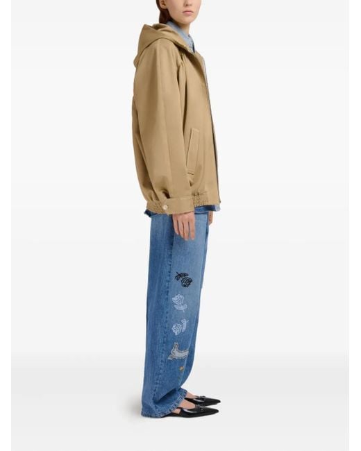 Marni Natural Hooded Zip-Up Jacket
