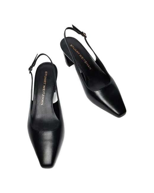 Stuart Weitzman Black Stassi Slingback Pumps