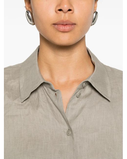 Drykorn Gray Yarika Short-Sleeve Shirt
