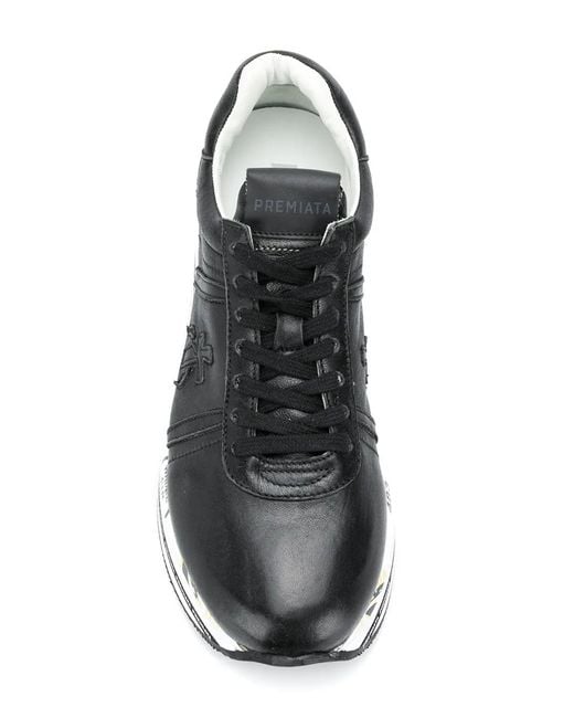 Premiata Black 'Beth' Flatform-Sneakers