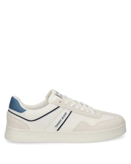 Tommy Hilfiger White Logo-Print Sneakers for men