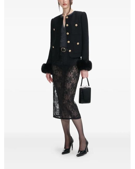Self-Portrait Black Tweed Jacket