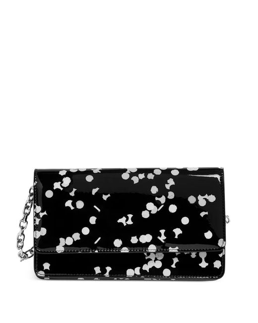 Maison Margiela Black Confetti-Print Four-Stitch Wallet