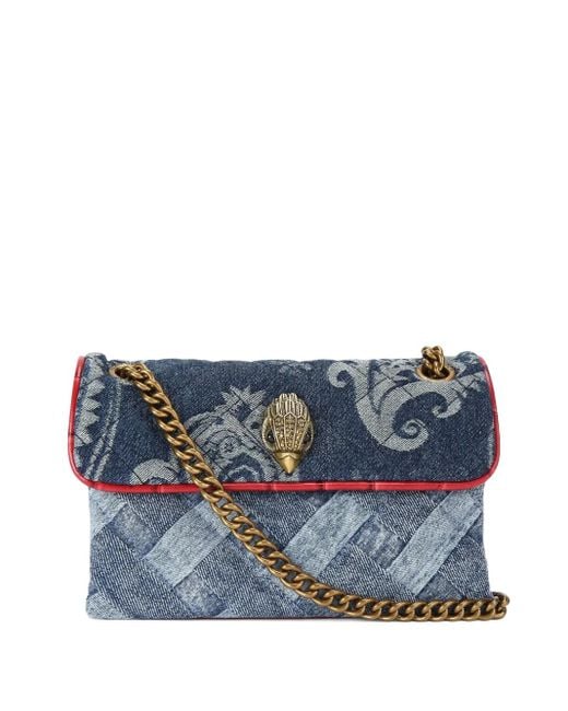 Kurt Geiger Blue Mini Kensington Denim Cross Body Bag