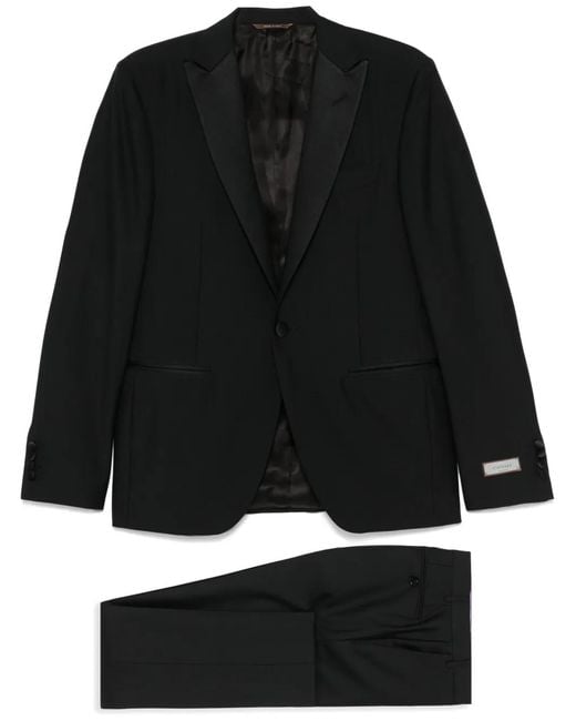 Canali Black Wool Suit for men