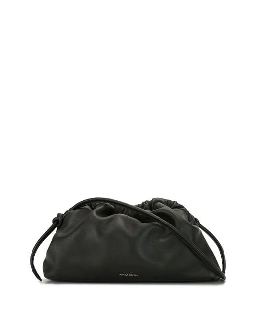 Mansur Gavriel Black Mini Cloud Leather Clutch
