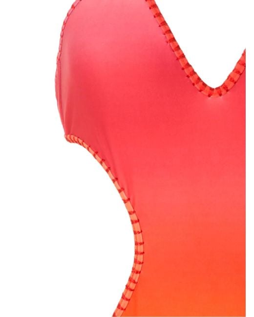 Amir Slama Red Maillot De Bain À Effet Dégradé