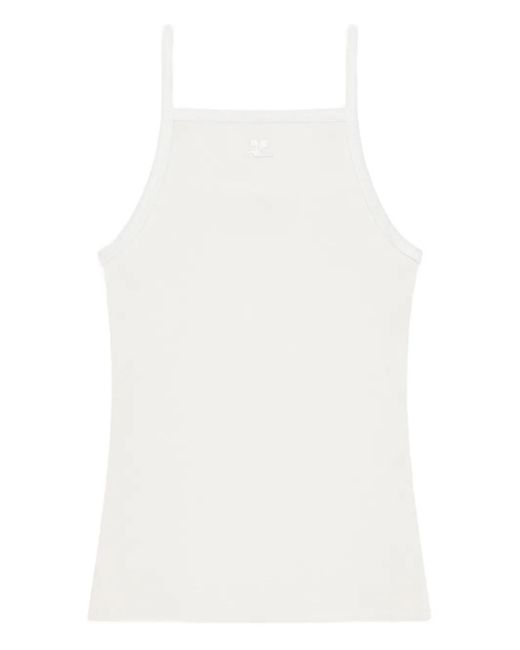 Courreges White Logo Tank Top