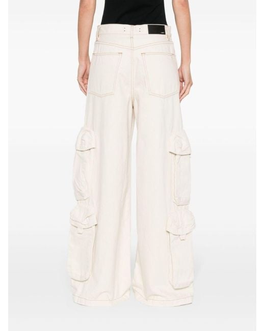 Amiri White Gerade Jeans mit hohem Bund