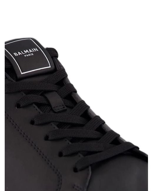 Balmain White B-Court Leather Sneakers for men