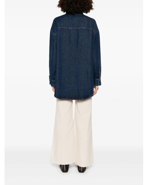 P.A.R.O.S.H. Blue Denim Shirt