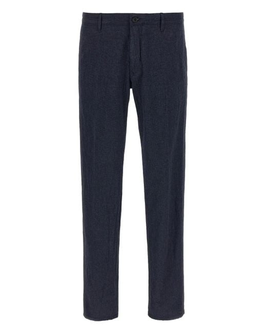 Pantalones Tricochino de algodón Incotex de hombre de color Blue