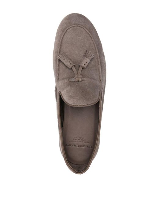 Officine Creative Brown Airto 013 Suede Loafers for men