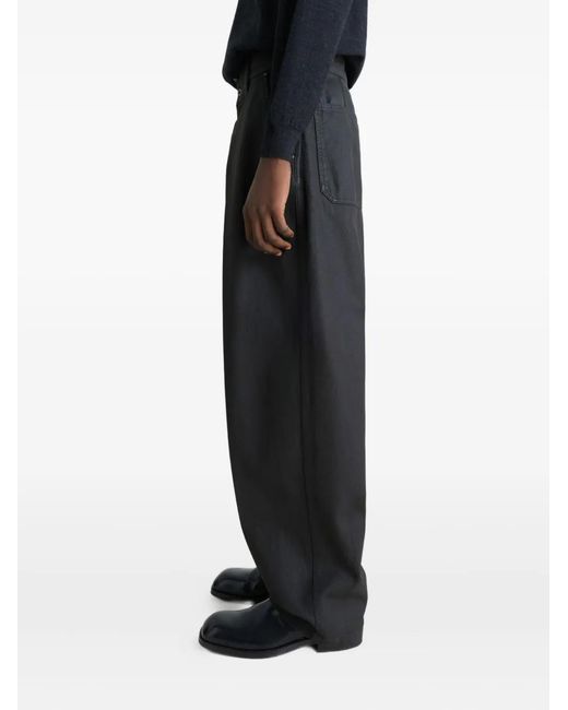 Lemaire Blue Patch-Pocket Trousers for men