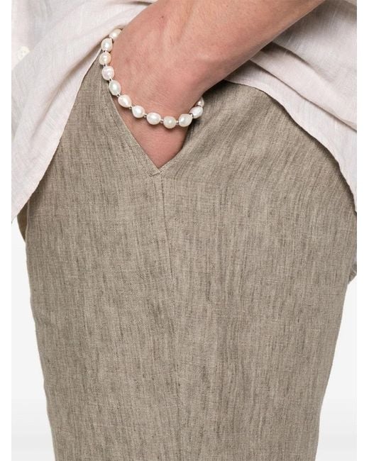 Zegna Natural Linen Trousers for men