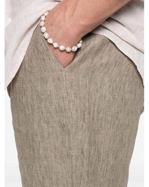 Zegna Linnen Broek in het Natural voor heren